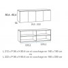 Lit armoire avec rangement PERSONNALISABLE F413 - GLICERIO