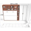Lit armoire escamotable PERSONNALISABLE F414 - GLICERIO