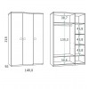 Lit 1 personne avec rangement et bureau PERSONNALISABLE F502 - GLICERIO
