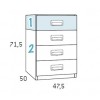 Lit 1 personne avec rangement et bureau PERSONNALISABLE F502 - GLICERIO