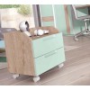 Lit 1 place avec chevet bureau et rangements PERSONNALISABLE F503 - GLICERIO