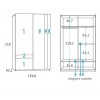 Lit 1 place avec chevet bureau et rangements PERSONNALISABLE F503 - GLICERIO