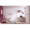 Lit 1 personne avec chevet, bureau et rangements PERSONNALISABLE F504 - GLICERIO