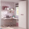 Lit 1 personne avec chevet, bureau et rangements PERSONNALISABLE F504 - GLICERIO
