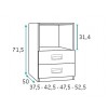 Lit 1 personne avec chevet, bureau et rangements PERSONNALISABLE F504 - GLICERIO