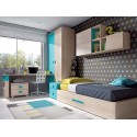 Chambre pour enfant PERSONNALISABLE avec lit gigogne F303 - GLICERIO