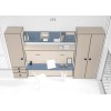 Lit bureau escamotable PERSONNALISABLE F416 - GLICERIO