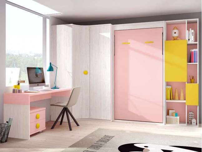 Lit escamotable vertical chambre PERSONNALISABLE F419 - GLICERIO