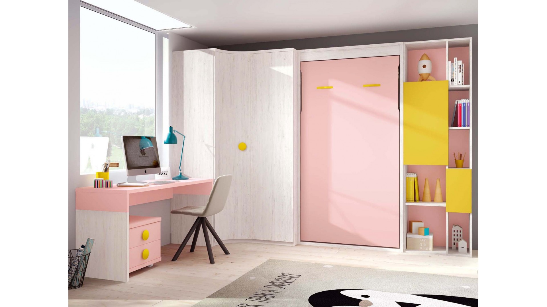 Lit escamotable vertical chambre PERSONNALISABLE F419 - GLICERIO