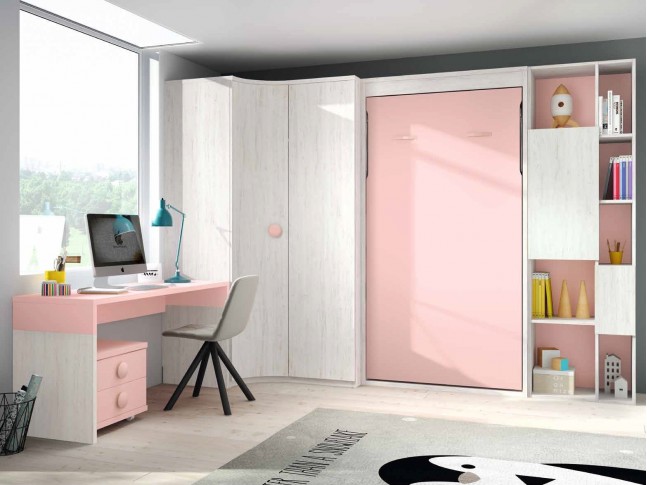 Lit escamotable vertical chambre PERSONNALISABLE F419 - 2 - GLICERIO