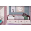 Chambre ado fille avec bureau PERSONNALISABLE F106 - GLICERIO