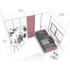 Chambre ado fille avec bureau PERSONNALISABLE F106 - GLICERIO