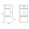 Chambre ado fille avec bureau PERSONNALISABLE F106 - GLICERIO