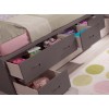 Lit enfant fille PERSONNALISABLE avec lit gigogne F311 - GLICERIO