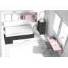 Lit enfant fille PERSONNALISABLE avec lit gigogne F311 - GLICERIO