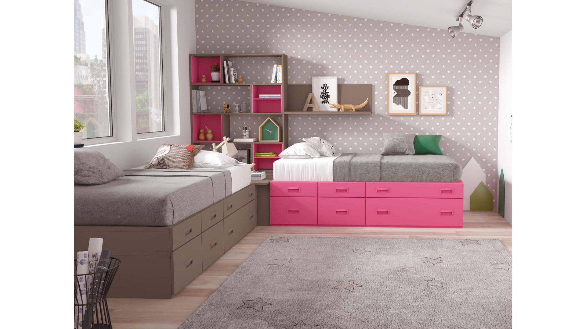 Chambre pour 2 enfants avec rangements GLICERIO SO NUIT