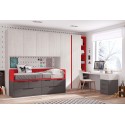 Lit 1 place avec rangement PERSONNALISABLE F030 - GLICERIO