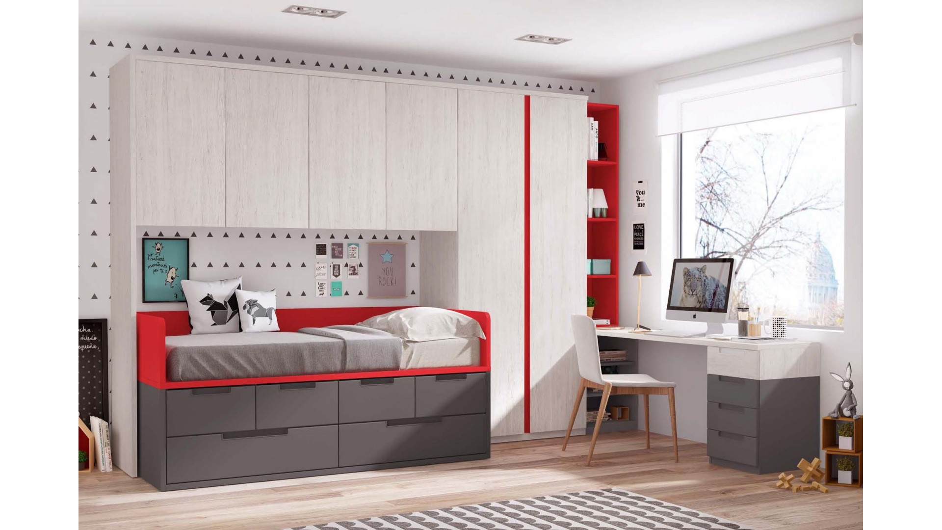 Lit 1 place avec rangement PERSONNALISABLE F030 - GLICERIO