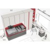 Lit 1 place avec rangement PERSONNALISABLE F030 - GLICERIO