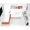 Lit jumeaux en angle PERSONNALISABLE F307 - GLICERIO
