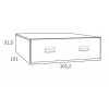 Lit jumeaux en angle PERSONNALISABLE F307 - GLICERIO