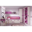 Lit combiné bureau enfant PERSONNALISABLE F032 - GLICERIO