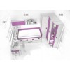 Lit combiné bureau enfant PERSONNALISABLE F032 - GLICERIO