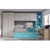 Chambre junior avec lit gigogne et bureau PERSONNALISABLE F032 - GLICERIO