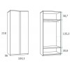 Chambre junior avec lit gigogne et bureau PERSONNALISABLE F032 - GLICERIO