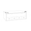 Chambre junior avec lit gigogne et bureau PERSONNALISABLE F032 - GLICERIO