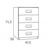 Chambre junior avec lit gigogne et bureau PERSONNALISABLE F032 - GLICERIO