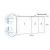 Lit avec tiroirs de rangement PERSONNALISABLE F101 - GLICERIO