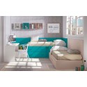Chambre pour enfants avec lit d'angle PERSONNALISABLE F304 - GLICERIO