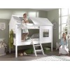 Lit cabane enfant blanc EQUATEUR 90x200 cm- SONUIT