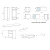Lit avec rangement intégré et armoire PERSONNALISABLE F108 - GLICERIO
