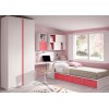 Lit avec rangement intégré et armoire PERSONNALISABLE F108 - GLICERIO