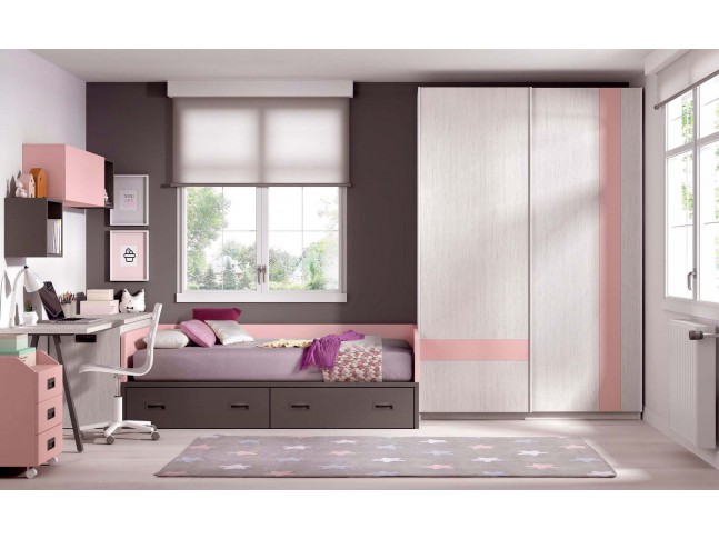 Lit avec rangement intégré dans chambre F109 - GLICERIO