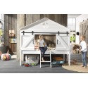 Lit cabane enfant blanc OCEANE 90x200 cm- SONUIT