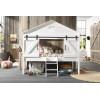 Lit cabane enfant blanc OCEANE 90x200 cm- SONUIT