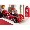 Lit voiture garcon Racing rouge couchage 90 x 200 cm - SONUIT