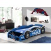 Lit voiture bleu de police junior couchage 70 x 140 cm - SONUIT