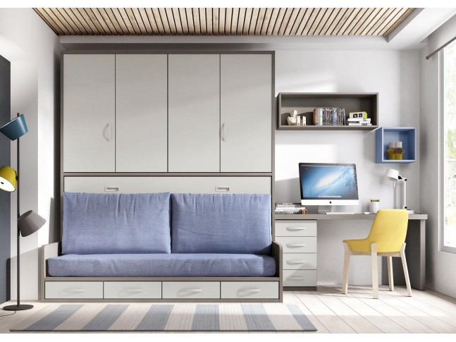 Lit escamotable canapé PERSONNALISABLE F604 - GLICERIO