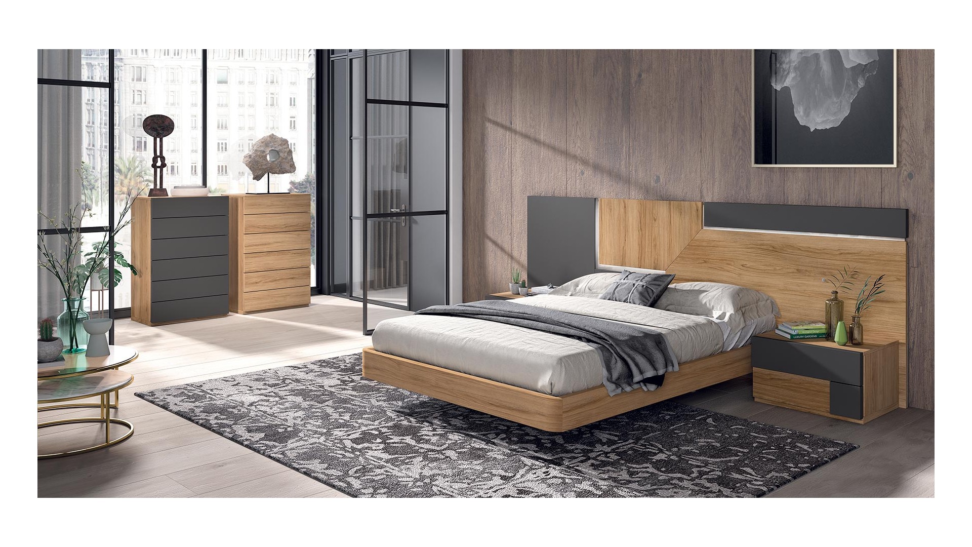 Chambre adulte complete PERSONNALISABLE COSMO 2 - GLICERIO