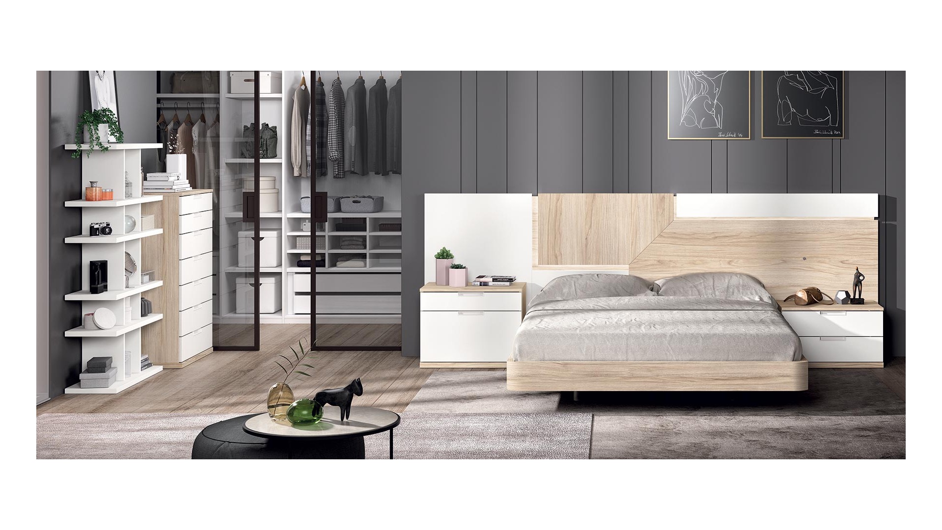 Chambre à coucher adulte PERSONNALISABLE COSMO 3 - GLICERIO