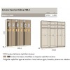 Armoire dressing portes battantes PERSONNALISABLE COSMO49 - GLICERIO