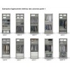 Armoire dressing 6 portes battantes PERSONNALISABLE COSMO50 - GLICERIO