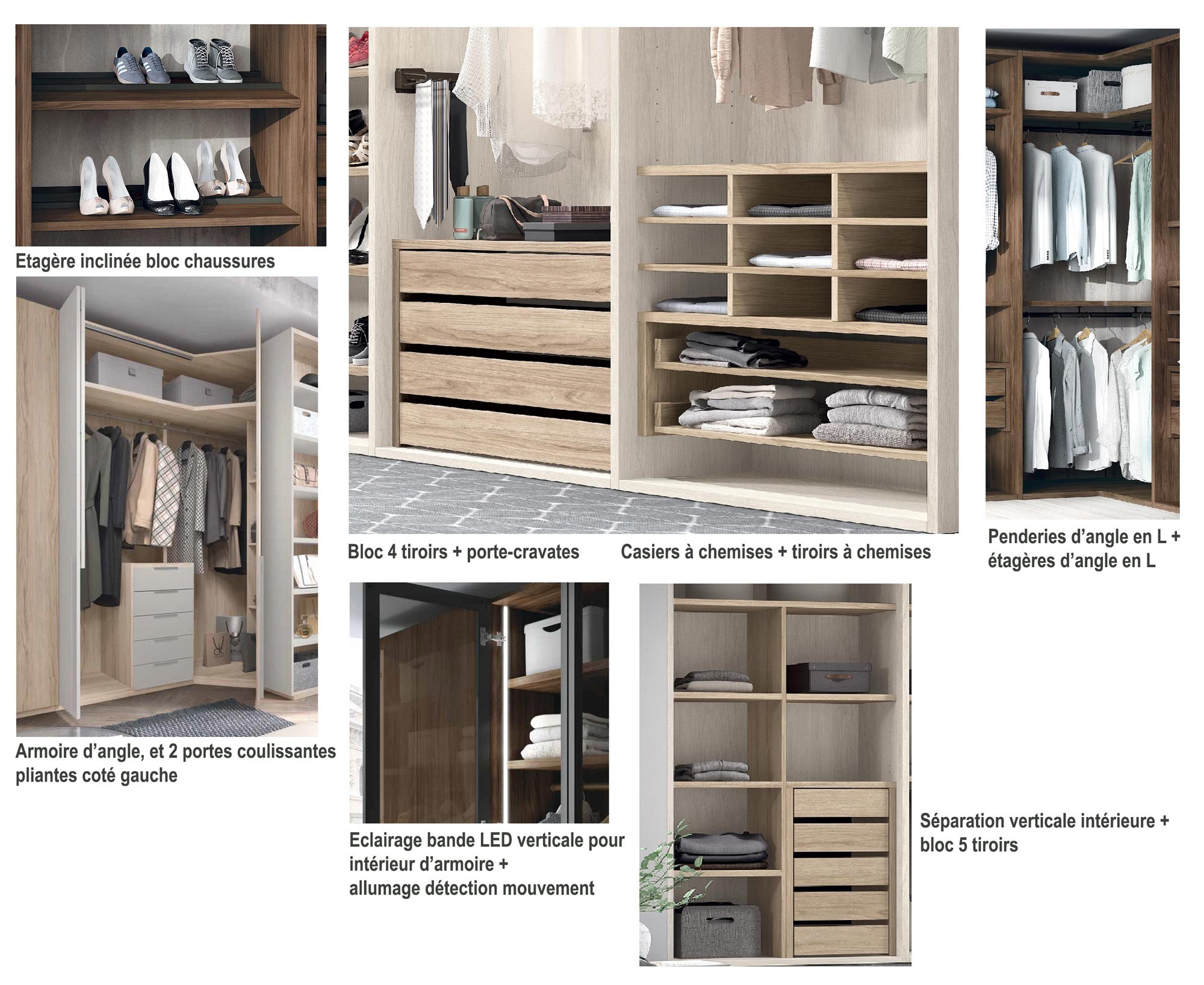 Armoire dressing sur mesure personnalisable - GLICERIO - SO NUIT