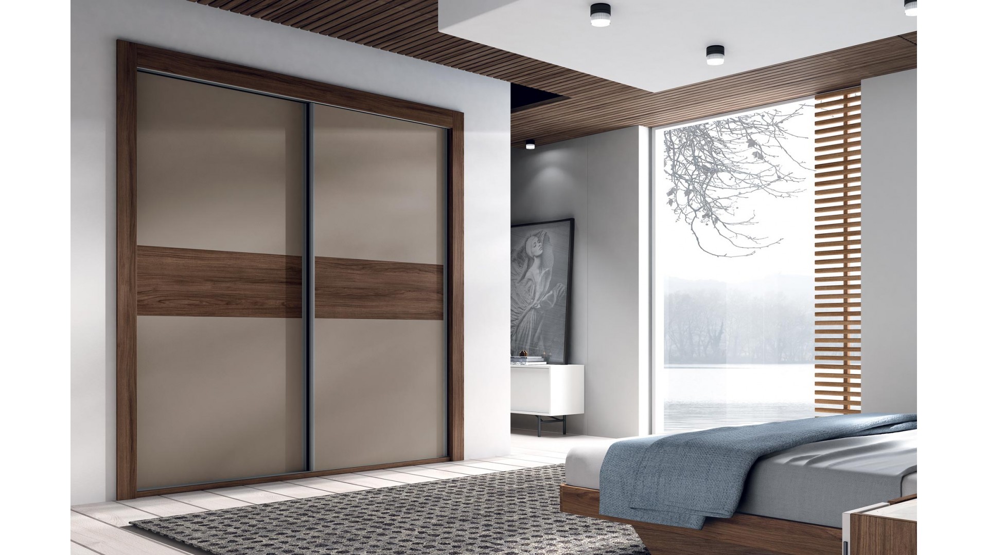 Armoire portes coulissantes sur mesure penderie - GLICERIO - SO NUIT