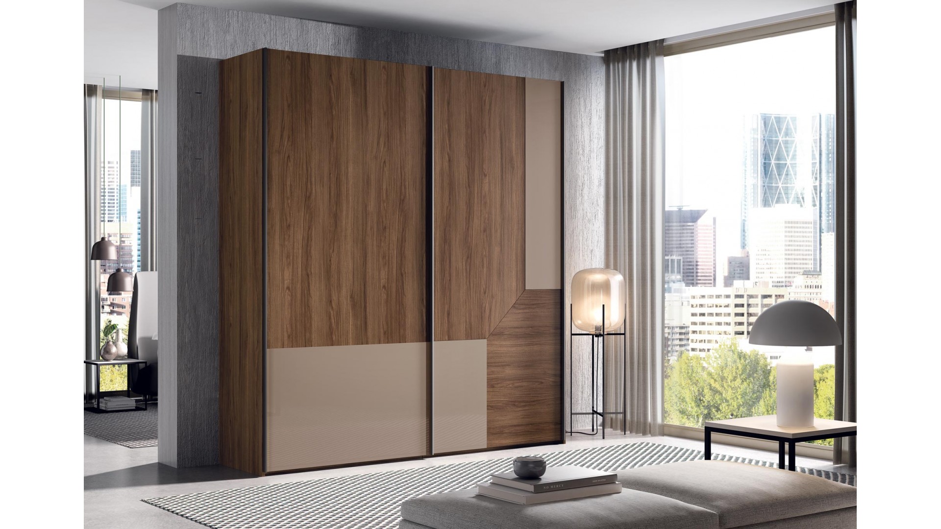 Armoire porte coulissante sur mesure penderie - GLICERIO - SO NUIT