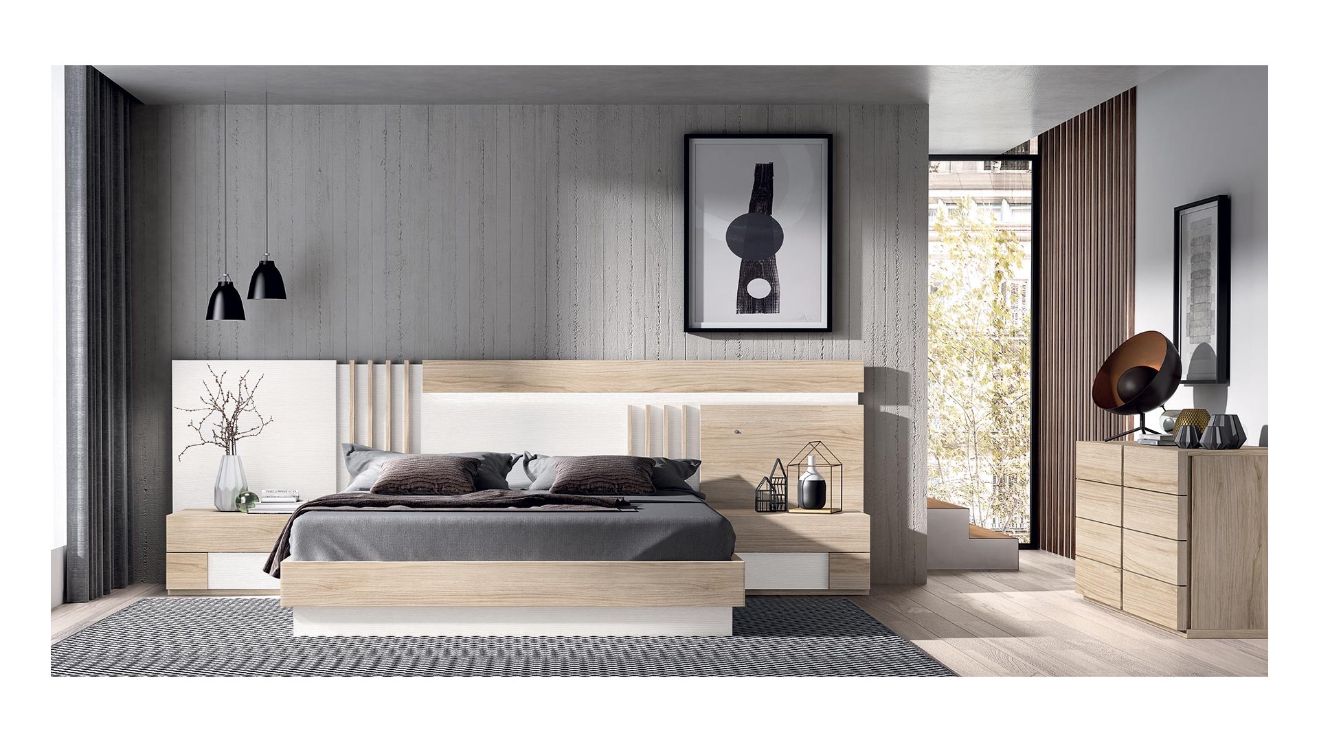 Chambre adulte moderne PERSONNALISABLE COSMO 08 - GLICERIO